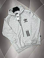 Худи мужской Adidas S-XXL арт.1497, XXL, 52, Светло-серый