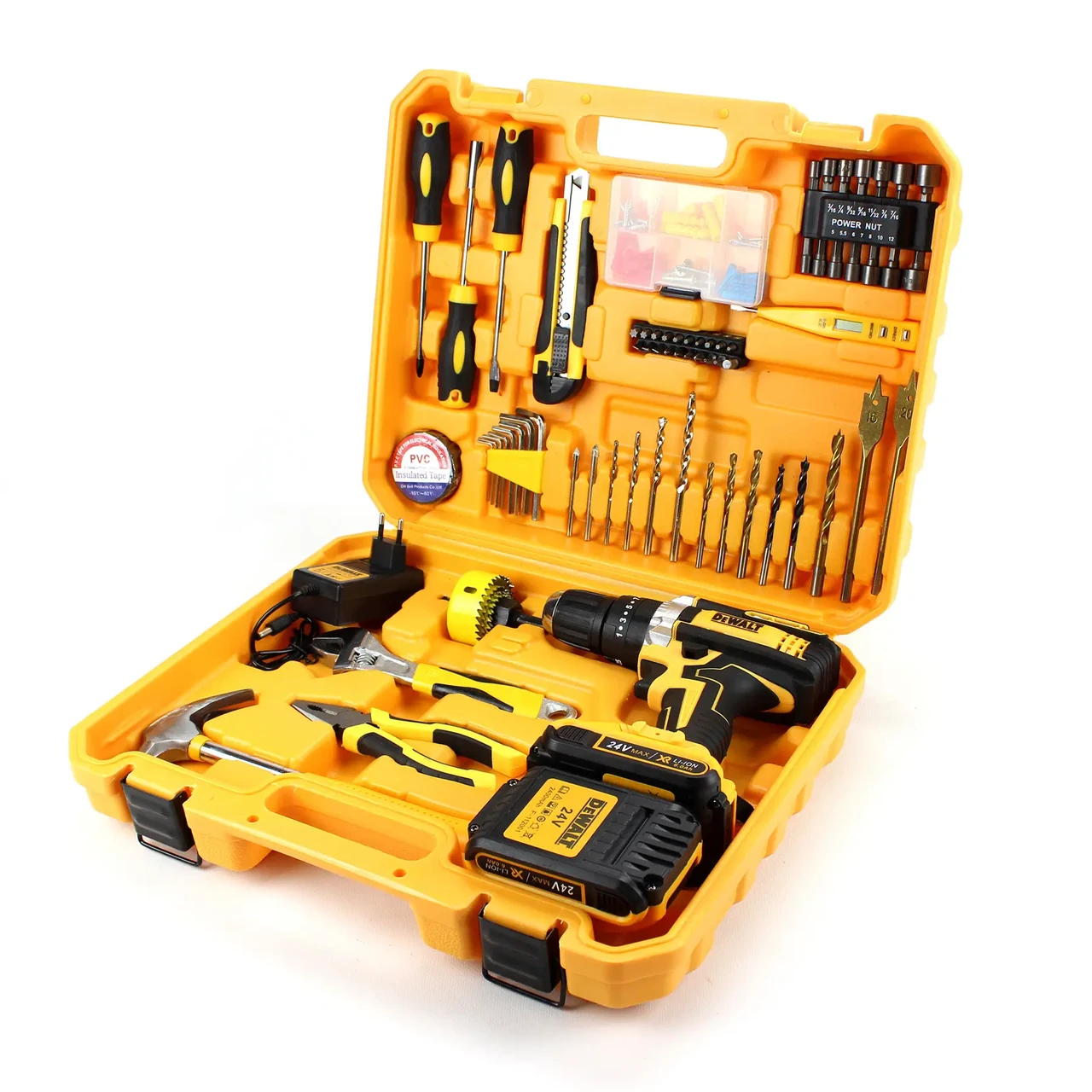 Ударний шуруповерт DeWalt DCD791 24V 6Ah з набором КІТ-8-1 | Акумуляторний шуруповерт | Дриль-шуруповерт