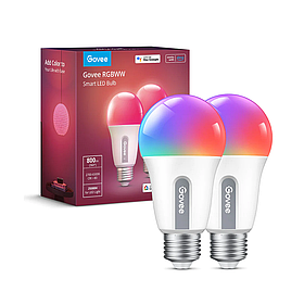 Розумна LED лампочка Govee Smart E27 White and Color RGBWW 800лм 9W 2шт.