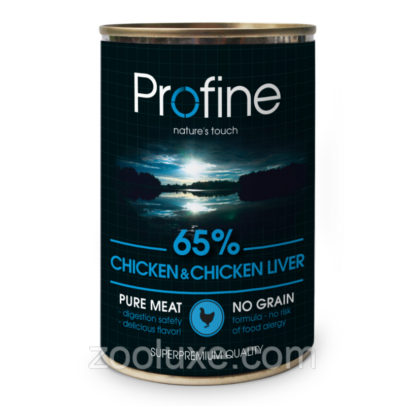 Profine Chicken & Chicken Liver 400 г корм для собак Профійн Курка та Печінка