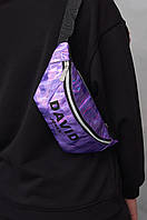 Бананка лаковая David Jones фиолетовая, женская поясная, нагрудная сумка