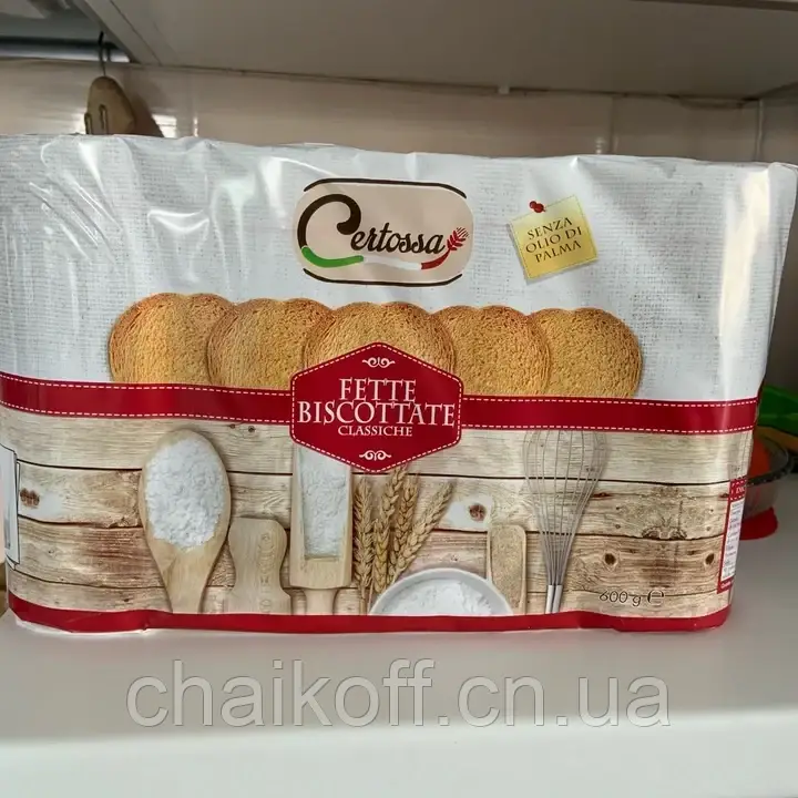 Хлібці сухарики пшеничні Fette Biscottate Certossa 600 г (Італія), фото 1