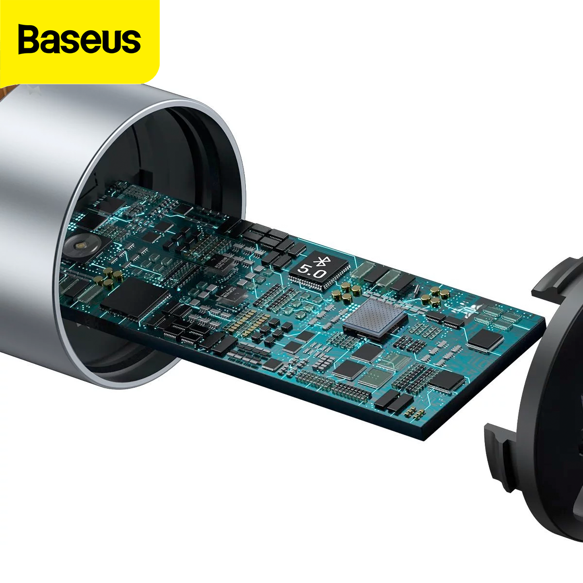 FM трансмиттер Baseus Energy Column BT5.0 MP3 Launcher 2xUSB 18W PPS (CCNLZ-C0S) ФМ модулятор - фото 8 - id-p1201978701