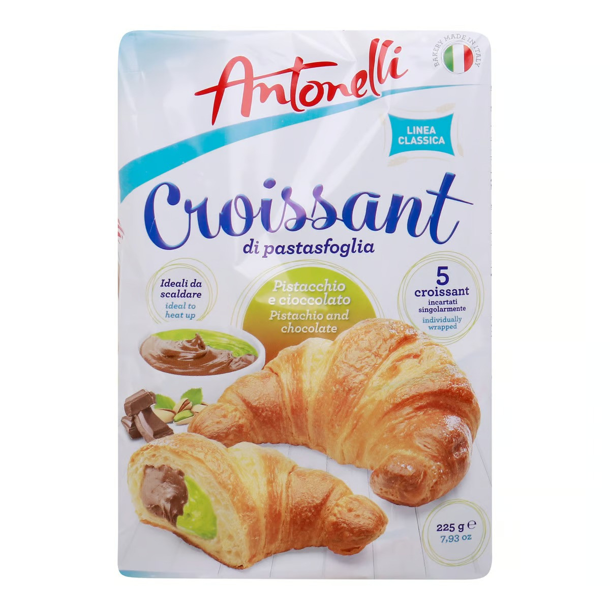 Круасани Antonelli Puff Pastry Croissant With Pistachio And Chocolate 5 x 45 g