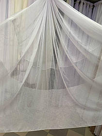 Тюль льон заввишки 2,8 м. білий