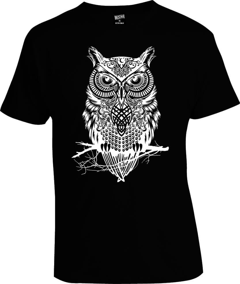 Футболка Owl Сова | Футболка рокерська | Футболка з тематикою рок | Футболка музична, фото 1