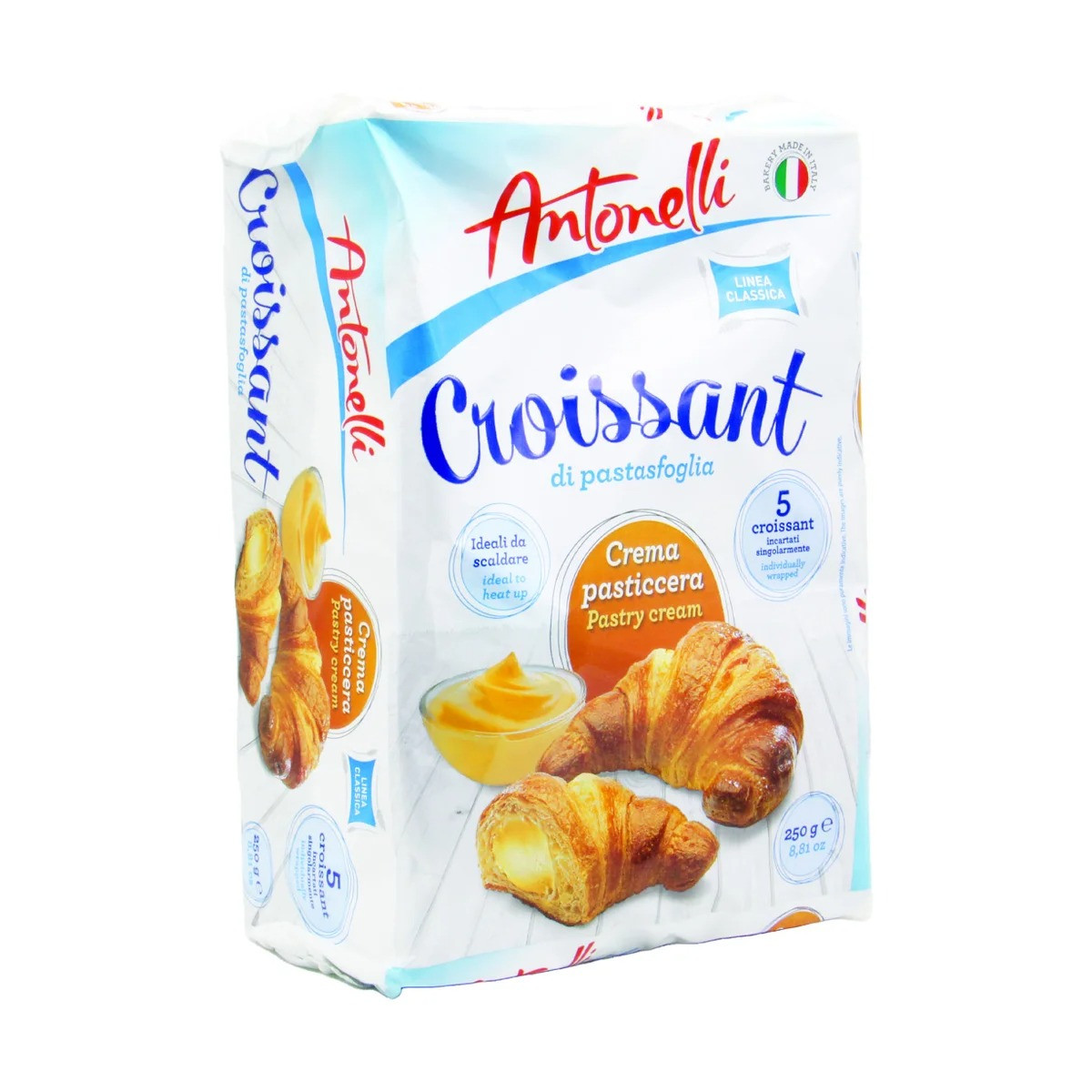Круасани із заварним кремом Antonelli Custard Cream Croissant 5 шт 250 g, фото 1