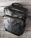 Рюкзак великий шкіряний Armani, фото 2