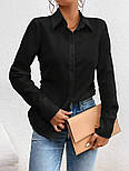 Жіноча базова сорочка із софту приталеного крою на кнопках (р. 42-48) 2131036, фото 4
