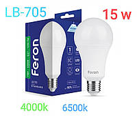 Светодиодная лампа Feron LB-705 15w E27 4000К / 6500К аналог 150W л.накаливания