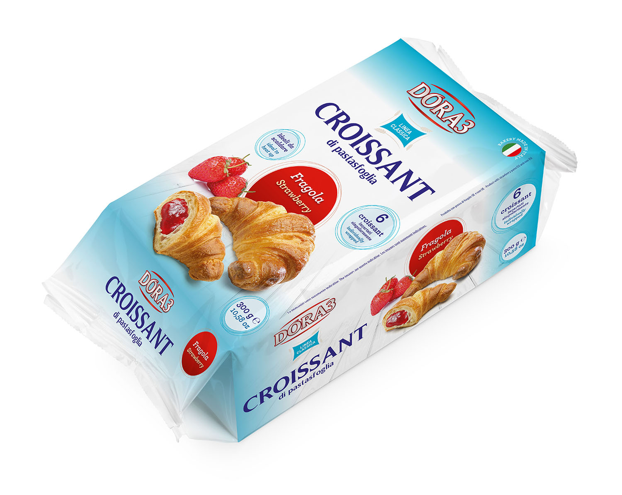 Круасани з полуничною начинкою Antonelli Strawberry Croissant 250 g 5 шт