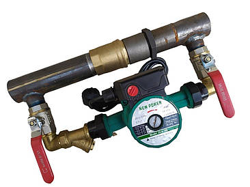 Байпас в зборі 1"1/2 (ДУ 40) з латунним клапаном короткий (390 мм)