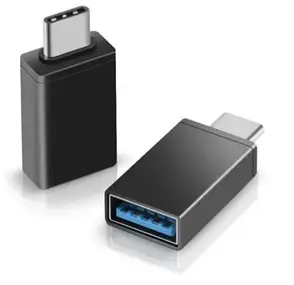 Перехідник USB OTG-01 з телефона на флешку — Type-C чорний, фото 1