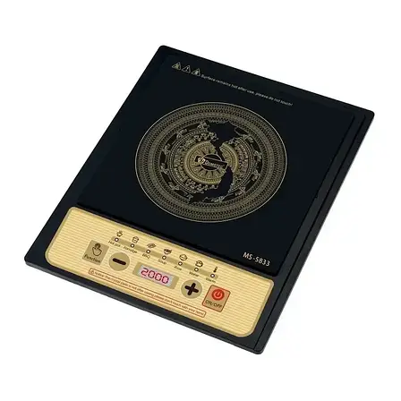 Індукційна плита Domotec MS-5833 Електроплита індукційна 2000 Вт Настільна електрична плита, фото 1