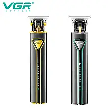 Тример чоловічий для бороди та стриження на акумуляторі VGR високоякісні професійні леза, фото 2