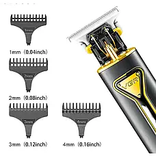 Тример чоловічий для бороди та стриження на акумуляторі VGR високоякісні професійні леза, фото 3