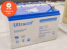 Батарея акумуляторна Ultracell UCG100-12, 12 В, 100 А·год для джерел безперебійного живлення ДБЖ Інверторів