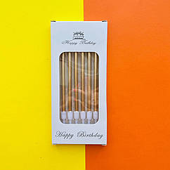 Свічки святкові для торта прямі, rose gold