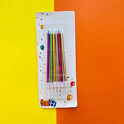 Свічки святкові для торта прямі,mix