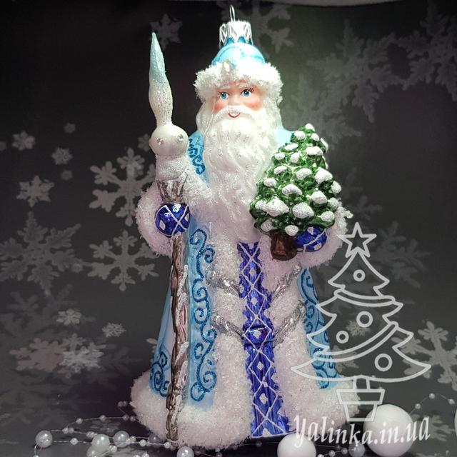 Стеклянная елочная игрушка Snegka Poland дед мороз yalinka.in.ua Стеклянная елочная игрушка Snegka Poland дед мороз yalinka.in.ua