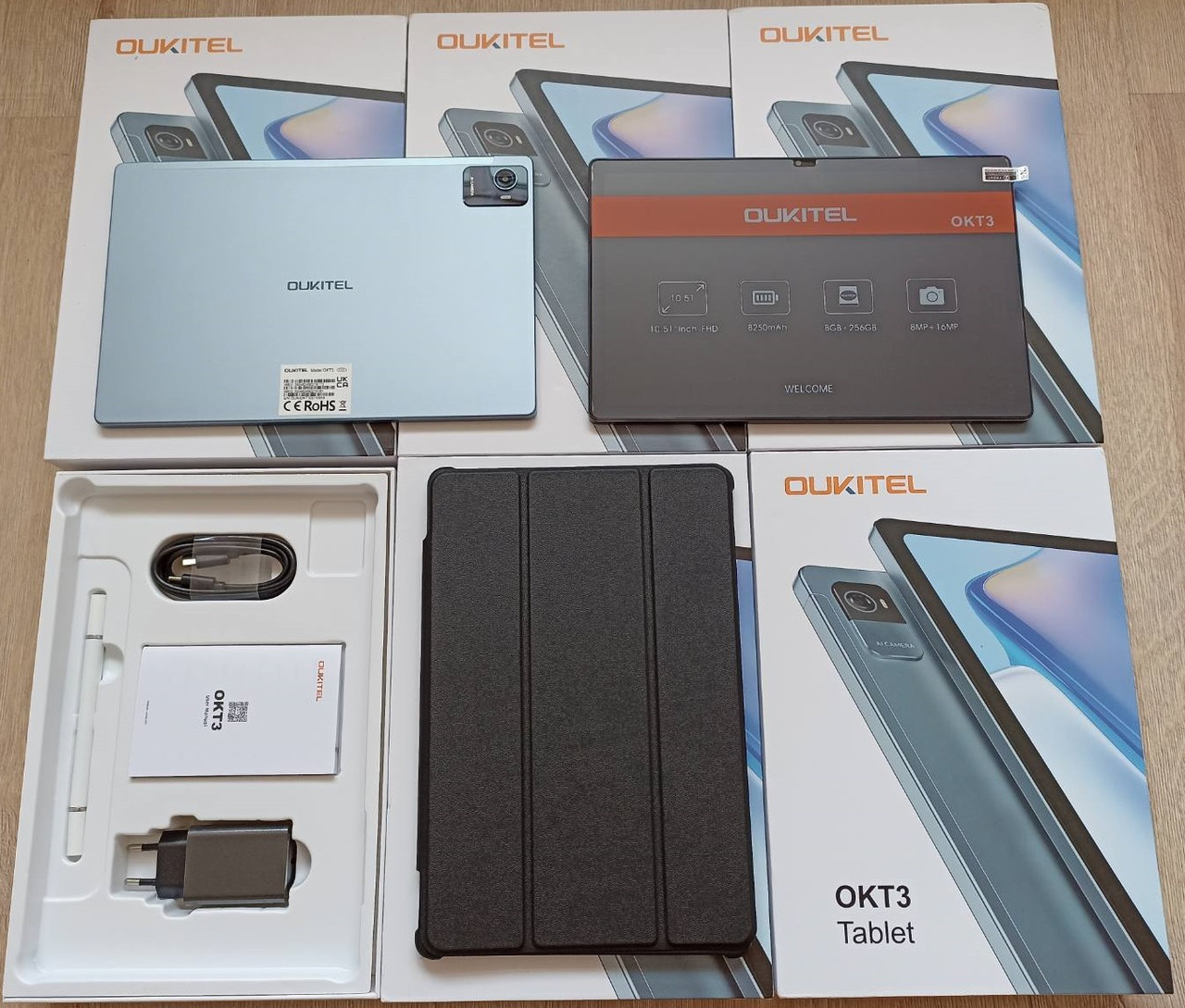 Планшет Oukitel OKT3 8/256 GB Blue 10.51" FHD 4G 16MP + чохол + стилус