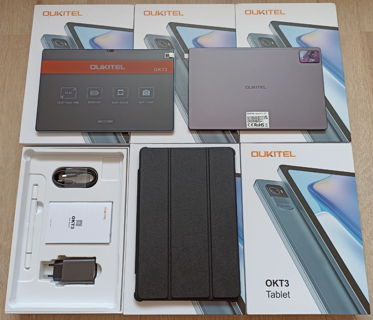 Планшет Oukitel OKT3 8/256 GB Gray 10.51" FHD 4G 16MP + чохол + стилус