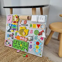 Развивающая доска Бизиборд девочке 40х50 развивающая игрушка