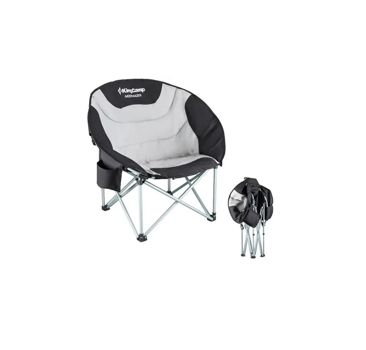 Chaise Pliante Camping KingCamp MoonChair XL - Confort Renforcé, Support 150kg, Avec Poches Et Sac