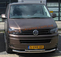 Защита переднего бампера труба двойная D60-42 на Volkswagen T6