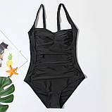Суцільний жіночий купальник з утяжкою S-3XL – стильна модель для будь-якої фігури, фото 8