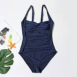 Суцільний жіночий купальник з утяжкою S-3XL – стильна модель для будь-якої фігури, фото 4