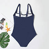 Суцільний жіночий купальник з утяжкою S-3XL – стильна модель для будь-якої фігури, фото 5