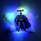 Дитяча подушка-нічник Batman — світильник подушка Бетмен - дитячий нічник, фото 5