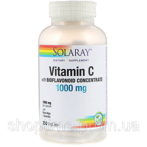 Купить Витамин С с биофлавоноидами Solaray концентрат 1000 мг 250 ...