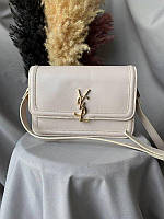 Женская сумочка кожаная через плечо Yves Saint Laurent, женская сумка белая сен лоран