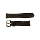 Шкіряний ремінець для чоловічого годинника темно-коричневий, фото 4
