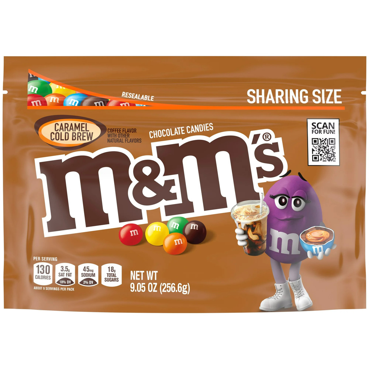 Драже M&M`s Caramel Cold Brew Chocolate Candy 256,6 g, фото 1