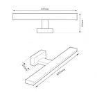 Світлодіодний світильник Ardero  AL5080 12W Чорний (для підсвічування дзеркал і картин), фото 3