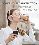 Навушники з активним шумозаглушенням INFURTURE з мікрофоном, бездротові навушники Bluetooth-вкладки — чорний, фото 4