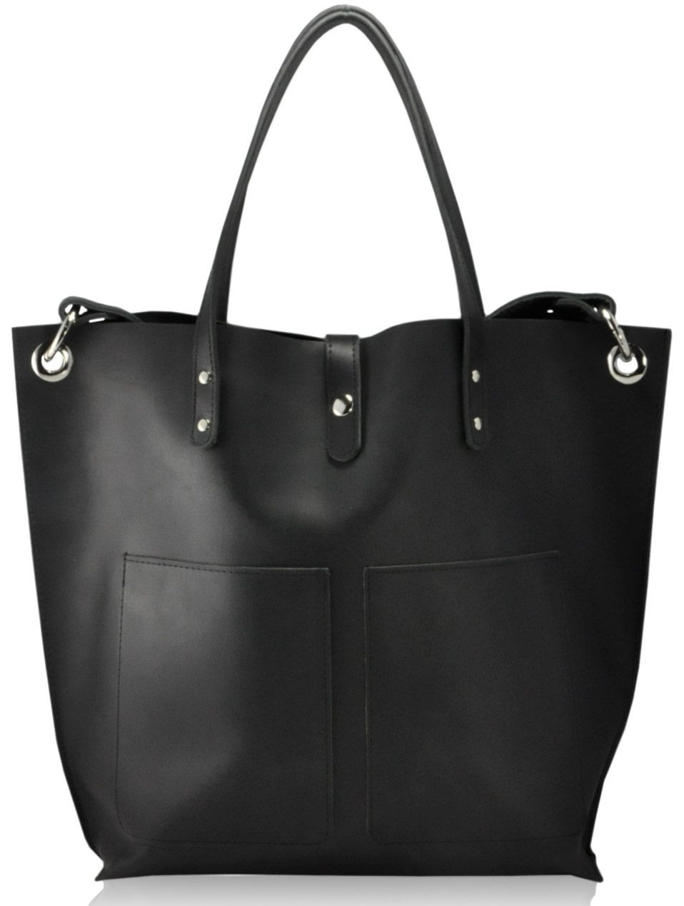 Жіноча шкіряна сумка Babak Tote 857276 чорна