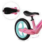 Біговел дитячий двоколісний для дівчинки рожевий MoMi MIZO Pink / Стильний велосипед біговий для дитини, фото 7