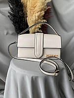 Женская сумочка кожаная через плечо Jacquemus, белая женская сумка Жакмюс