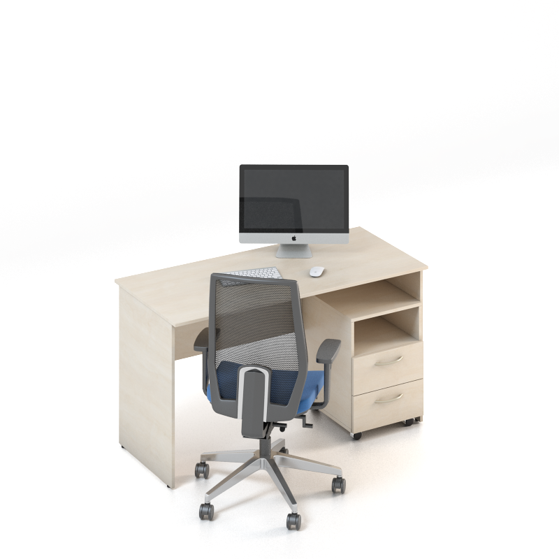 Робоче місце для персоналу Сенс композиція No2 ширина 1340 мм (MConcept-ТМ)