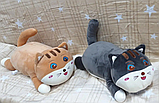 М'яка іграшка подушка плед 3 в 1 Котик, Кіт, кошеня 60 см, фото 5