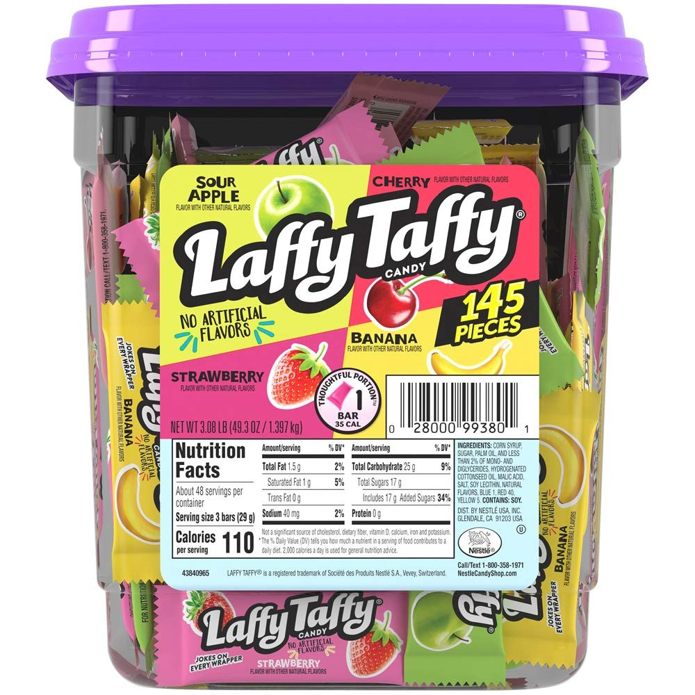 Жувальні цукерки Laffy Taffy Assorted Candy Jar 1.4 kg 145 шт