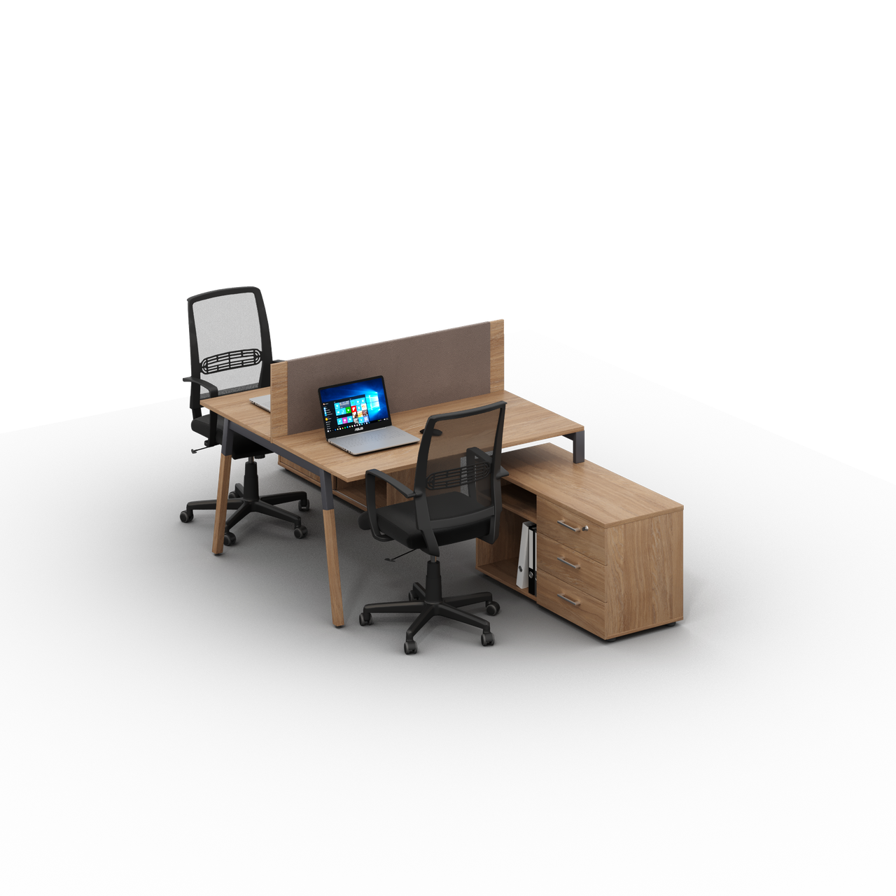 Робоче місце для персоналу Джет Вуд композиція No8 ширина 3000 мм (MConcept-ТМ)