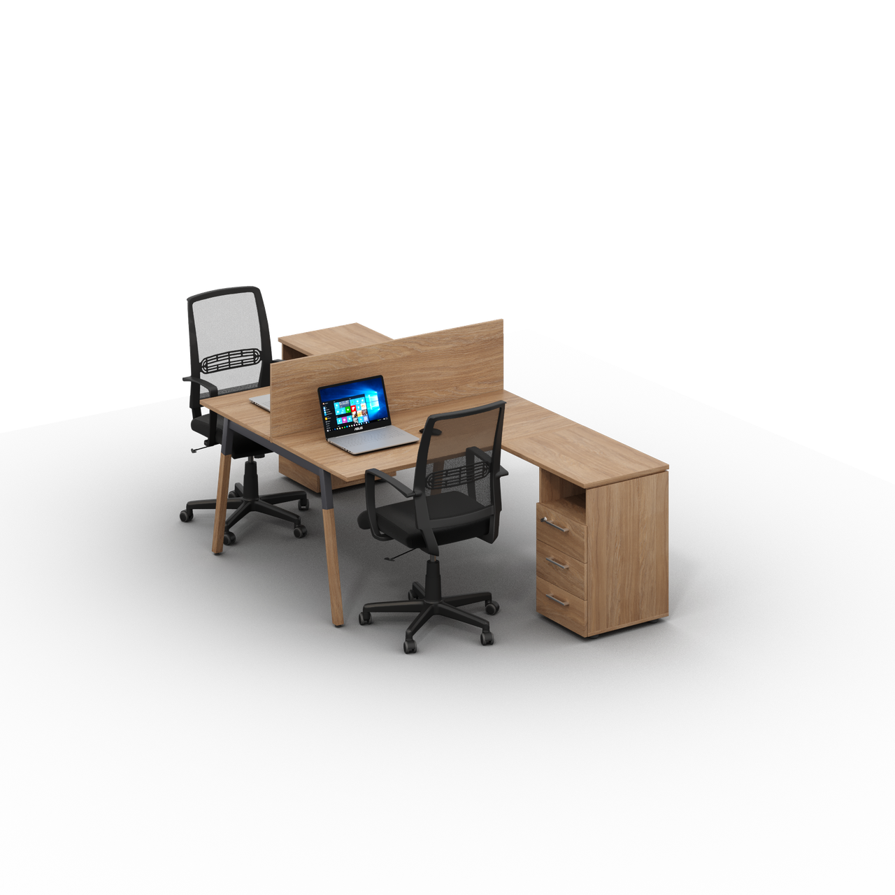 Робоче місце для персоналу Джет Вуд композиція No13 ширина 2800 мм (MConcept-ТМ)