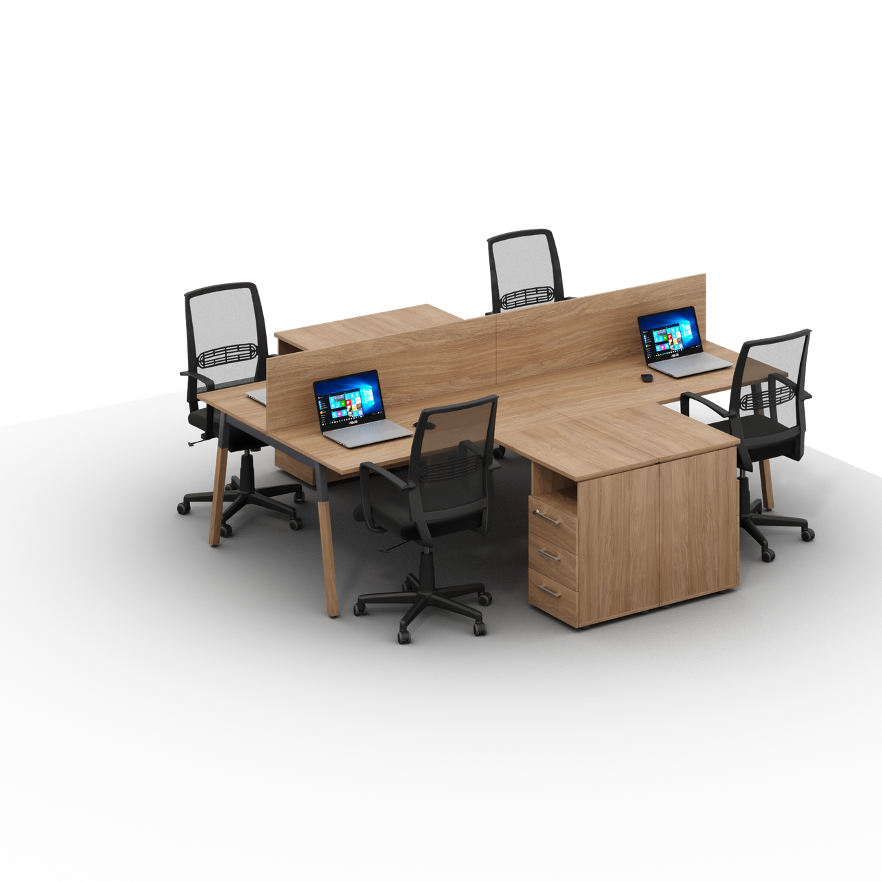 Робоче місце для персоналу Джет Вуд композиція No15 ширина 2800 мм (MConcept-ТМ)