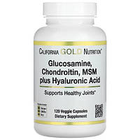 Для суставов и связок California Gold Nutrition Glucosamine Chondroitin MSM plus Hyaluronic Acid (120 капсул.)