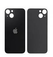 Задняя крышка для iPhone 13 mini черная для замены без разборки корпуса (большой вырез под стекло камеры)